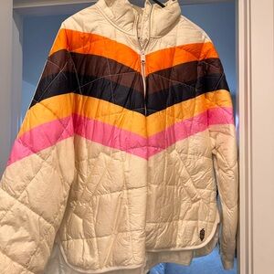 Free People Chevron Puffer Jacket